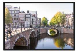 Gerahmter Kunstdruck Amsterdamer Grachten