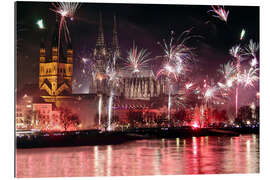 Tableau en plexi-alu Fireworks Cologne