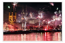 Poster Feuerwerk Köln