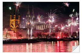 Selvklebende plakat Fireworks Cologne