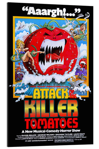 Stampa su plexi-alluminio Attack of the Killer Tomatoes (L'attacco dei pomodori assassini)