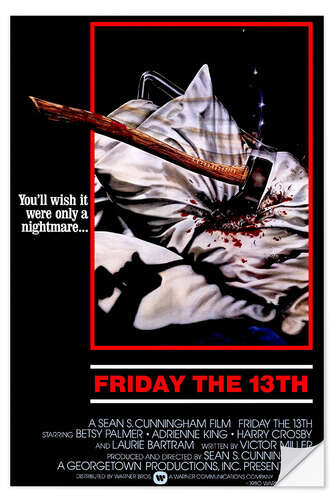 Selvklebende plakat Friday the 13th