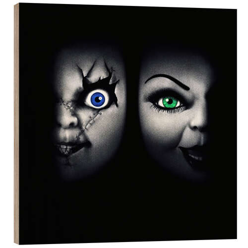 Wood print Bride of Chucky