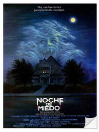 Selvklebende plakat Noche de Miedo (Fright Night, spansk)