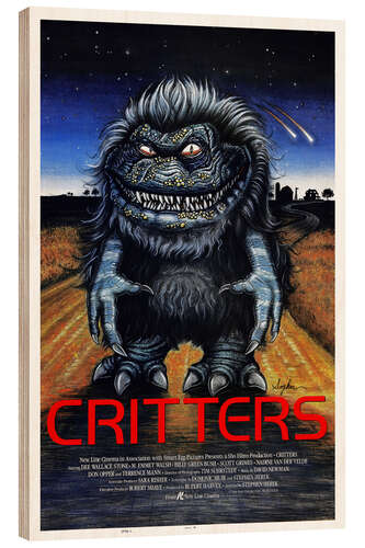 Wood print Critters