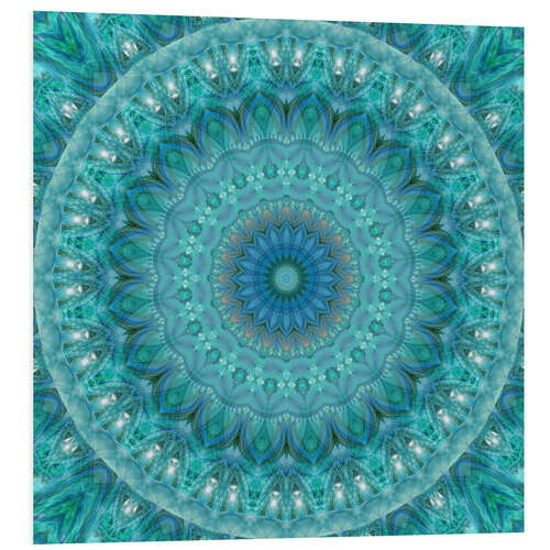 Foam board print Mandala luminous Opal