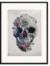 Gerahmter Kunstdruck Floral Skull 