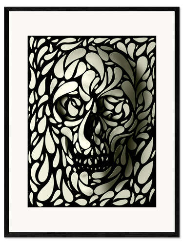 Innrammet kunsttrykk Skull 4
