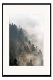 Gerahmter Kunstdruck Nebelwald Schauinsland Schwarzwald