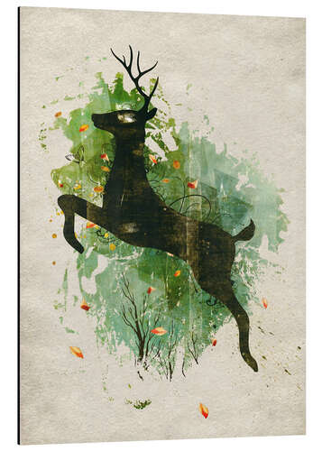Aluminium print Jumping Deer