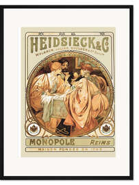 Gerahmter Kunstdruck Heidsieck Champagner