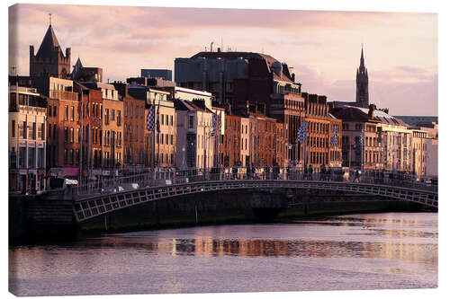 Leinwandbild Dublin Abendstimmung