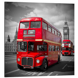 Magnettafel LONDON Rote Busse