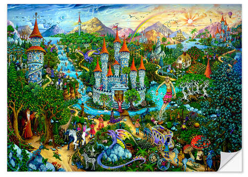 Selvklebende plakat Magic Kingdom