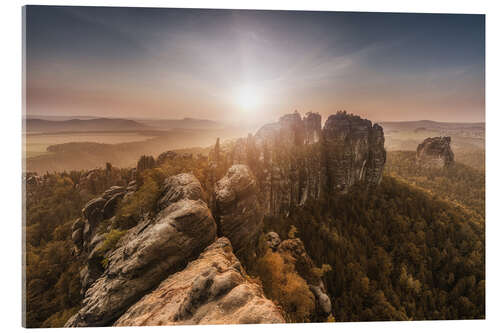 Cuadro de metacrilato Sächsische Schweiz - Elbsandsteingebirge Sunset