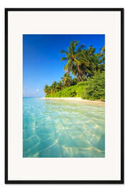 Gerahmter Kunstdruck Traumstrand auf den Malediven