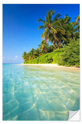 Selvklebende plakat Dream beach in the Maldives