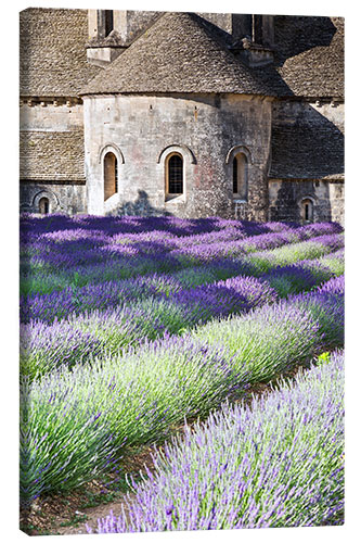 Tableau sur toile Abbaye Notre-Dame de Sénanque et lavande en Provence