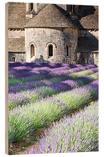 Trätavla Senanque abbey and lavender, Provence