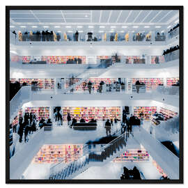 Gerahmter Kunstdruck Stadtbibliothek Stuttgart