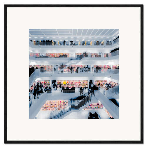 Plakat artystyczny premium w ramie Stuttgart Public Library