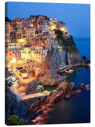 Lærredsbillede Manarola in the evening