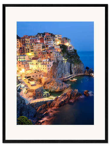 Framed art print Manarola in the evening
