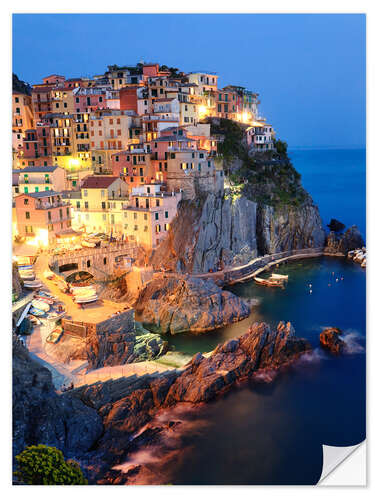 Muursticker Manarola in the evening