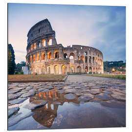Magnettafel Colosseum reflektiert im Wasser