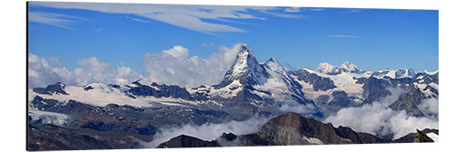 Tableau en aluminium Vue panoramique du Matterhorn