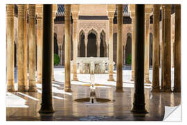 Selvklebende plakat Court of the Lions, Alhambra palace, Granada, Spain