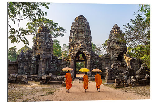 Aluminiumsbilde Monks at Angkor Wat