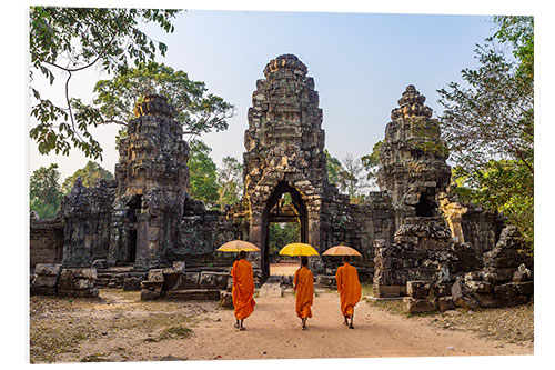 Foam board print Monks at Angkor Wat