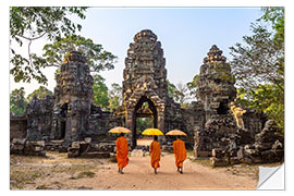 Vinilo para la pared Monks at Angkor Wat