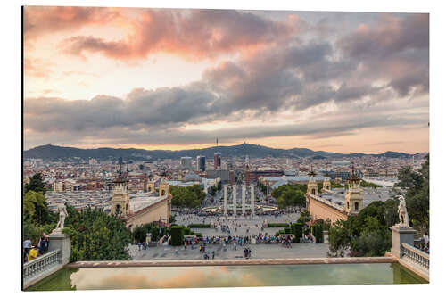 Alumiinitaulu Barcelona in the evening