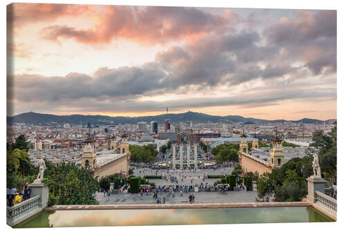 Canvas-taulu Barcelona in the evening
