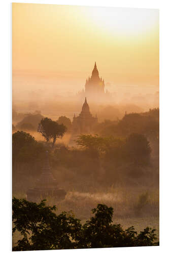 Foam board print Pagodas of Bagan, Myanmar