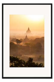 Gerahmter Kunstdruck Pagoden von Bagan, Myanmar