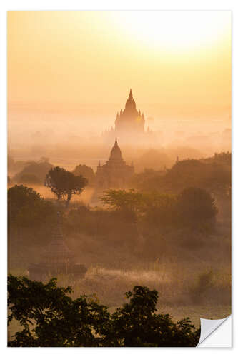 Wandsticker Pagoden von Bagan, Myanmar