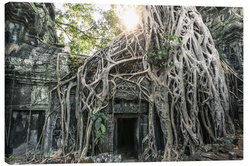 Lerretsbilde Famous Tomb Raider temple, Angkor, Cambodia