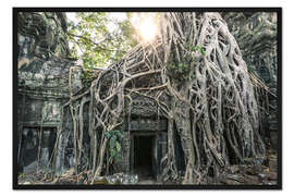 Gerahmter Kunstdruck Berühmte Tomb Raider-Tempel, Angkor, Kambodscha