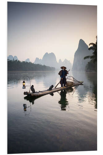 Foam board print Old Chinese fisherman