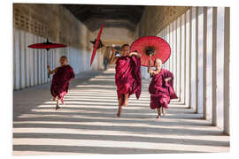 PVC-taulu Young monks running