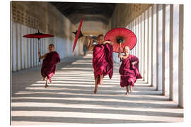 Gallery print Young monks running