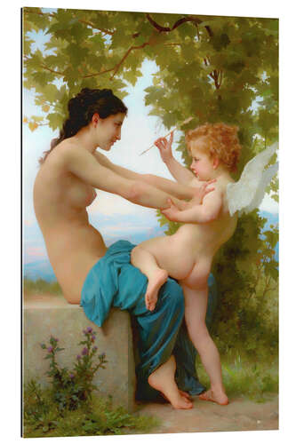 Gallery print A young girl defending herself against Eros