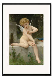 Gerahmter Kunstdruck Amor mit Schmetterling