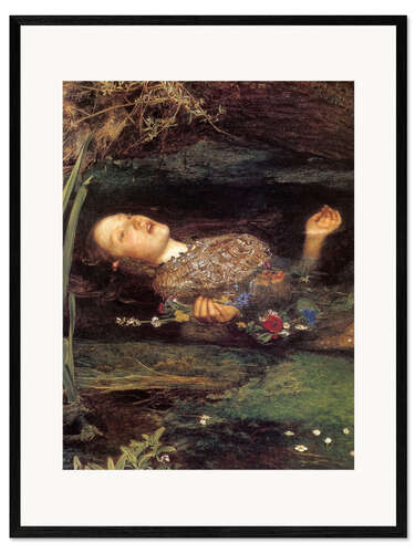Kehystetty taidepainatus Ophelia (detail)
