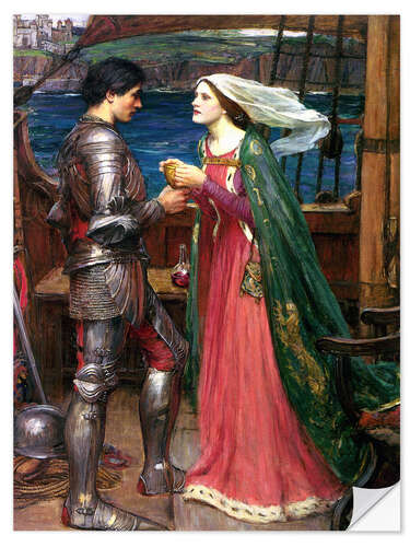 Selvklæbende plakat Tristan og Isolde