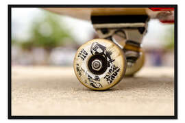 Gerahmter Kunstdruck Freiheit auf Rollen I - farbig