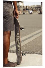 Aluminium print Skateboard freedom II - coloured